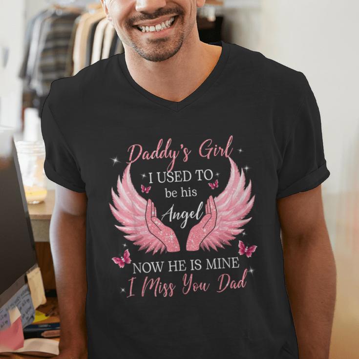 Daddy Girl I Used To Be His Angel Now He Is Mine Men's V-Neck T-Shirt