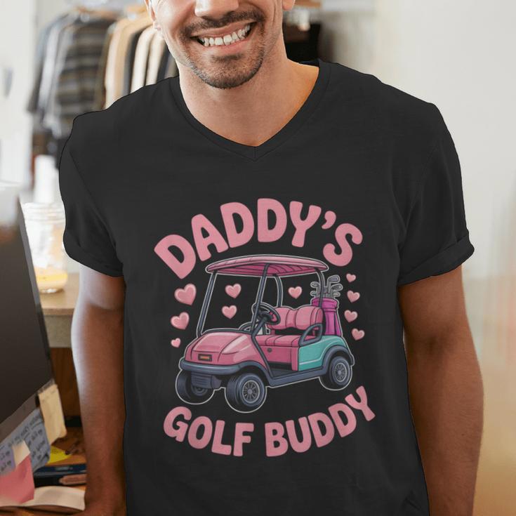 Daddy's Golf Buddy Cute Family Golfer Sport Fan Tee Matching Men's V-Neck T-Shirt