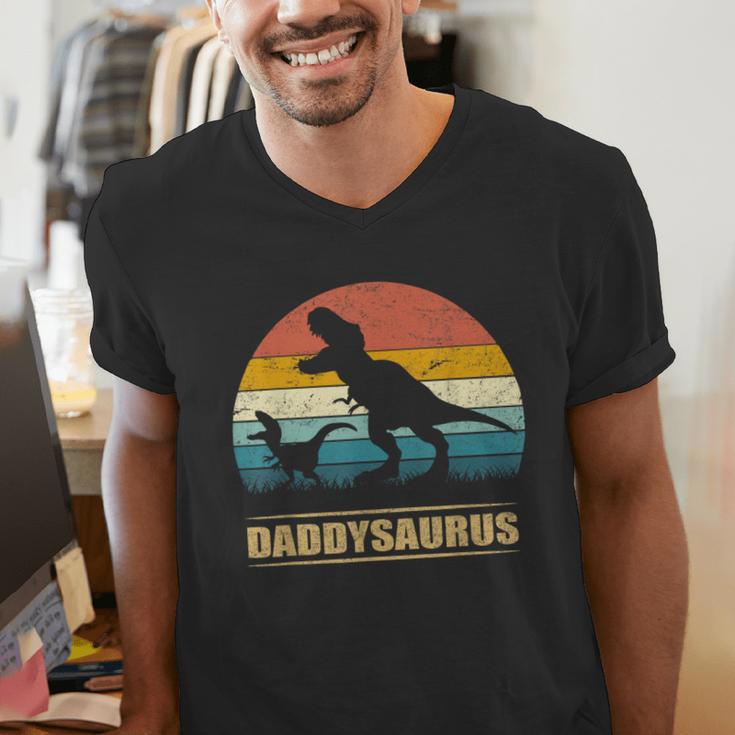 Daddysaurus DadRex Dinosaur Men Men's V-Neck T-Shirt