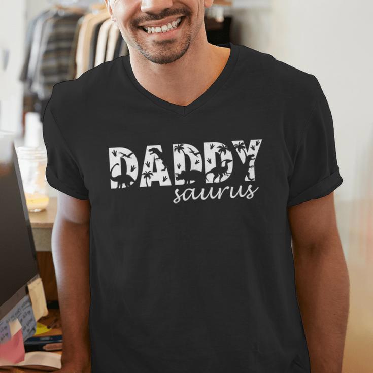 DaddysaurusRex Dinosaur Daddy Saurus Dad Family Matching Men's V-Neck T-Shirt DaddysaurusRex Dinosaur Daddy Saurus Dad Family Matching Men's V-Neck T-Shirt