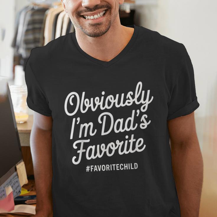 Dads Favorite Son Daughter I'm Dad's Favorite Men's V-Neck T-Shirt