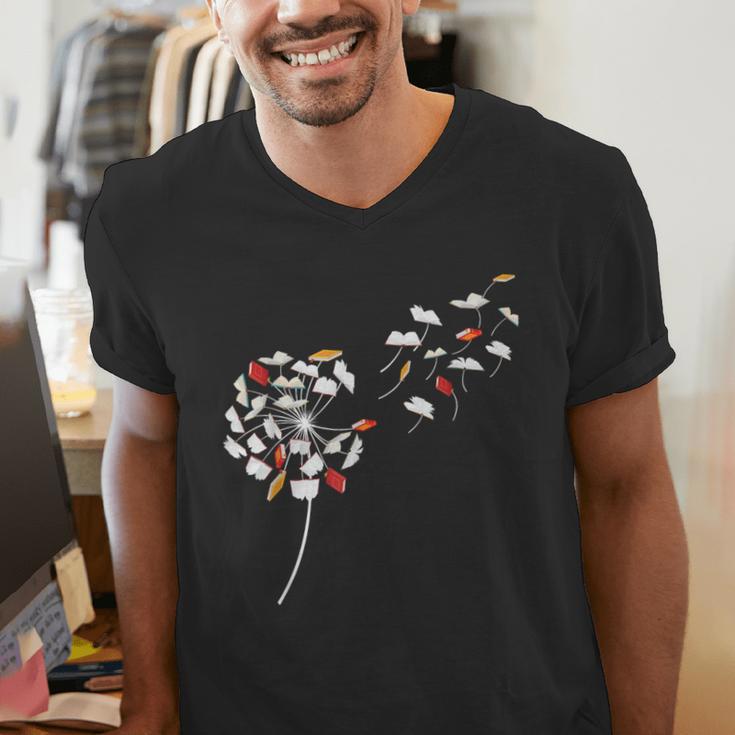Dandelion Books Book Lover Reading Bookworm Reader Men's V-Neck T-Shirt Dandelion Books Book Lover Reading Bookworm Reader Men's V-Neck T-Shirt