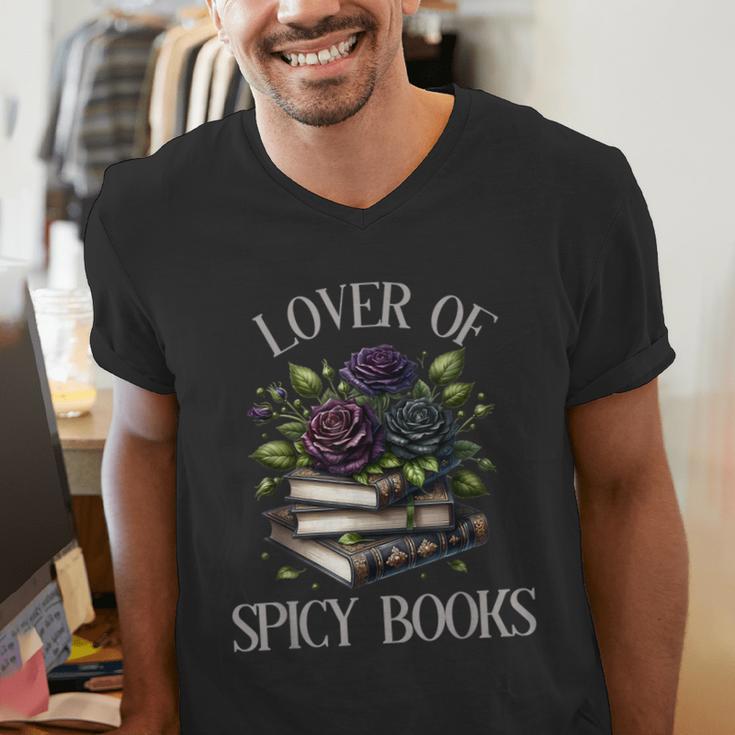 Dark Romance Book Lover Spicy Books Bookish Merch Morally Men's V-Neck T-Shirt