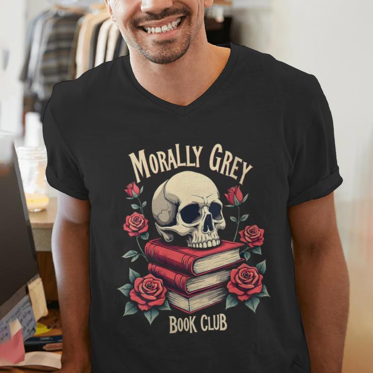 Dark Romance Romantasy Smutty Book Lover Morally Grey Merch Men's V-Neck T-Shirt Dark Romance Romantasy Smutty Book Lover Morally Grey Merch Men's V-Neck T-Shirt