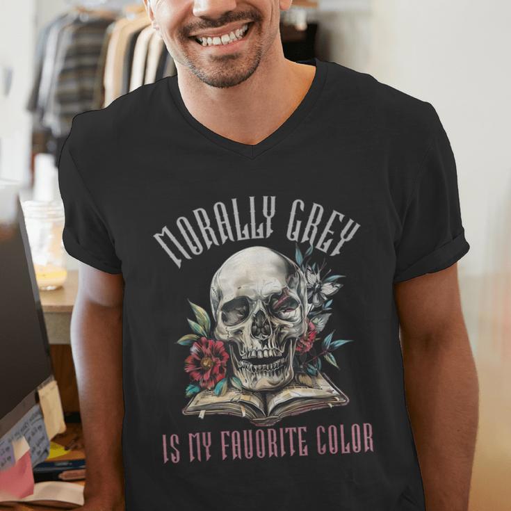 Dark Romance Spicy Fairy Tales Morally Grey Books Villain Men's V-Neck T-Shirt Dark Romance Spicy Fairy Tales Morally Grey Books Villain Men's V-Neck T-Shirt