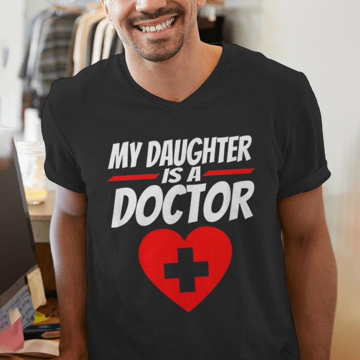 My Daughter Is A Doctor Shirt Proud Parents Graduation Men's V-Neck T-Shirt