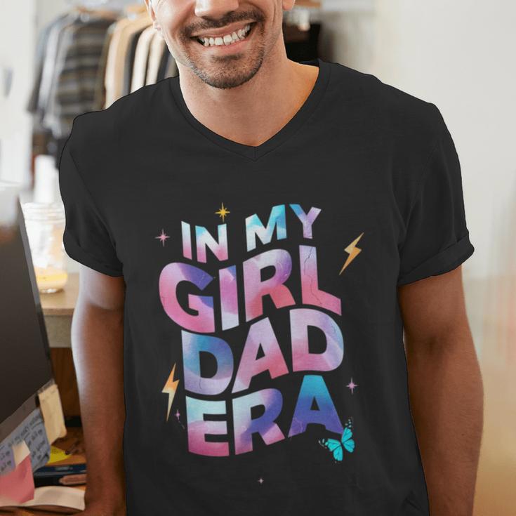 In My Daughter Era Dad Life Soft Pastel Pride Theme Men's V-Neck T-Shirt