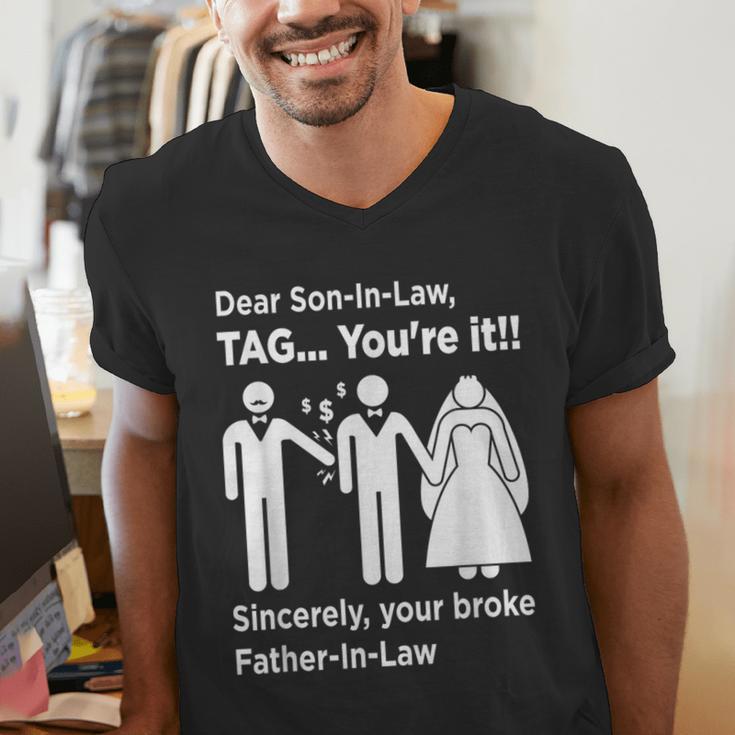 Dear Son-In-Law Father Of The Bride Dad Wedding Marriage Men's V-Neck T-Shirt