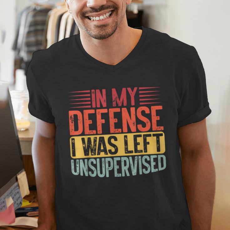 In My Defense i Was Left Unsupervised Introvert Men's V-Neck T-Shirt In My Defense i Was Left Unsupervised Introvert Men's V-Neck T-Shirt