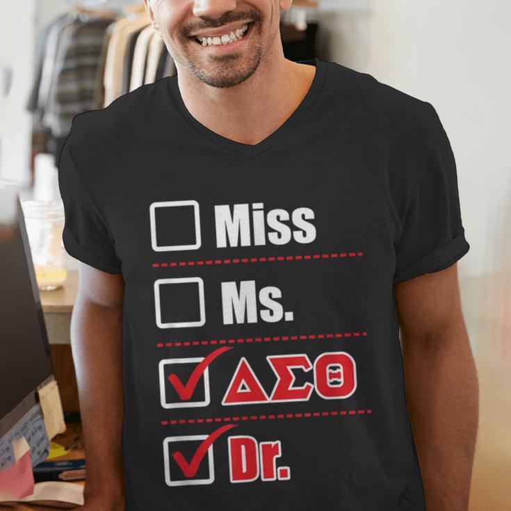 Delta Sigma Theta Sorority Delta Doctor Graduation Men's V-Neck T-Shirt