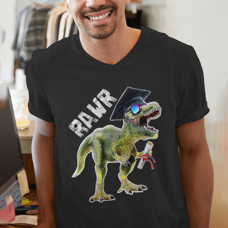 DinosaurRex Rawr Last Day Of School Graduation Shirt Men's V-Neck T-Shirt