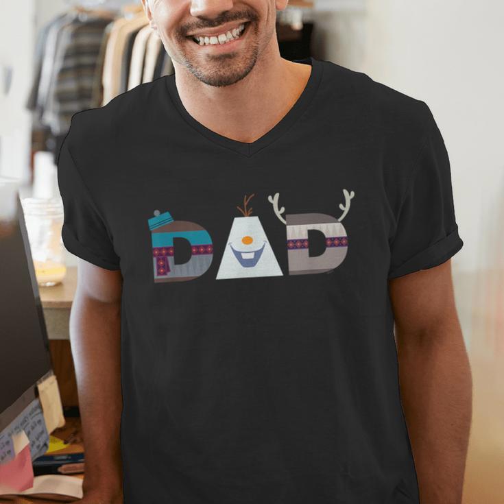 Disney Frozen Olaf Sven Kristoff Father’s Day Birthday Dad Men's V-Neck T-Shirt