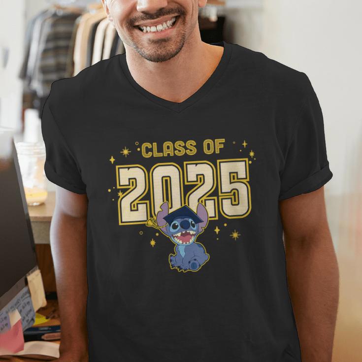 Disney Lilo & Stitch Graduation 2025 Stitch Collegiate Men's V-Neck T-Shirt