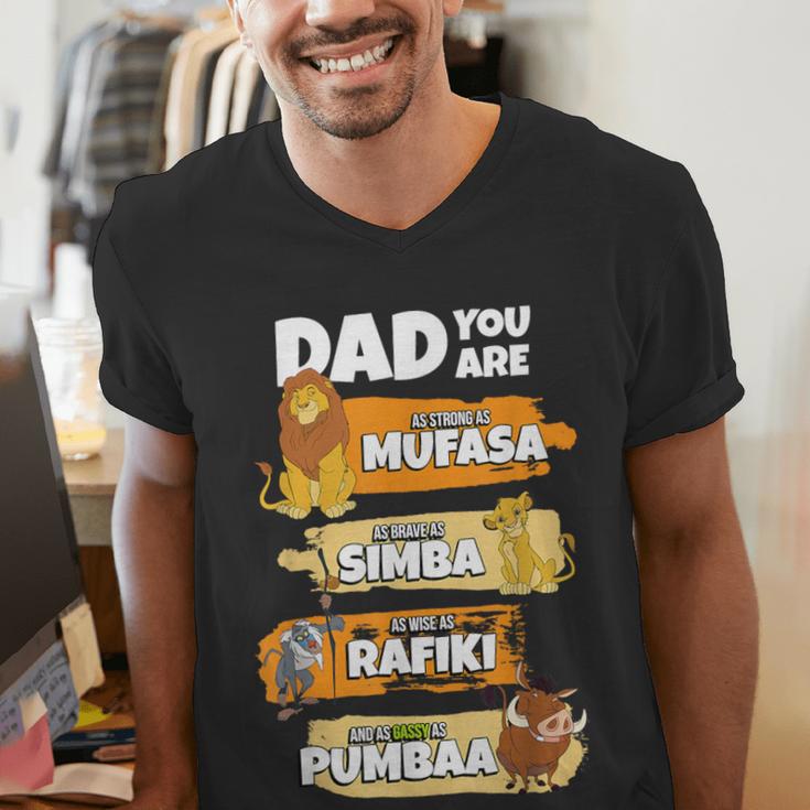 Disney The Lion King Dad You Are Word Stack Men's V-Neck T-Shirt