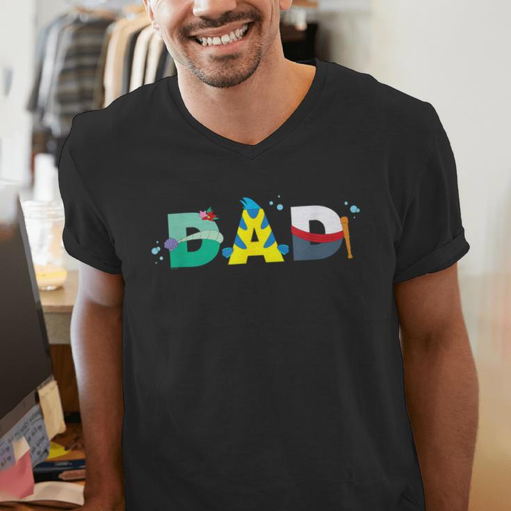 Disney The Little Mermaid Ariel Father’s Day Birthday Dad Men's V-Neck T-Shirt