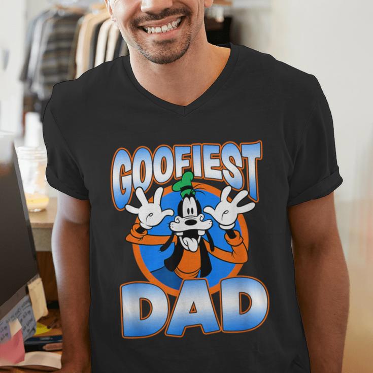 Disney Mickey And Friends Father's Day Goofiest Dad Vintage Men's V-Neck T-Shirt