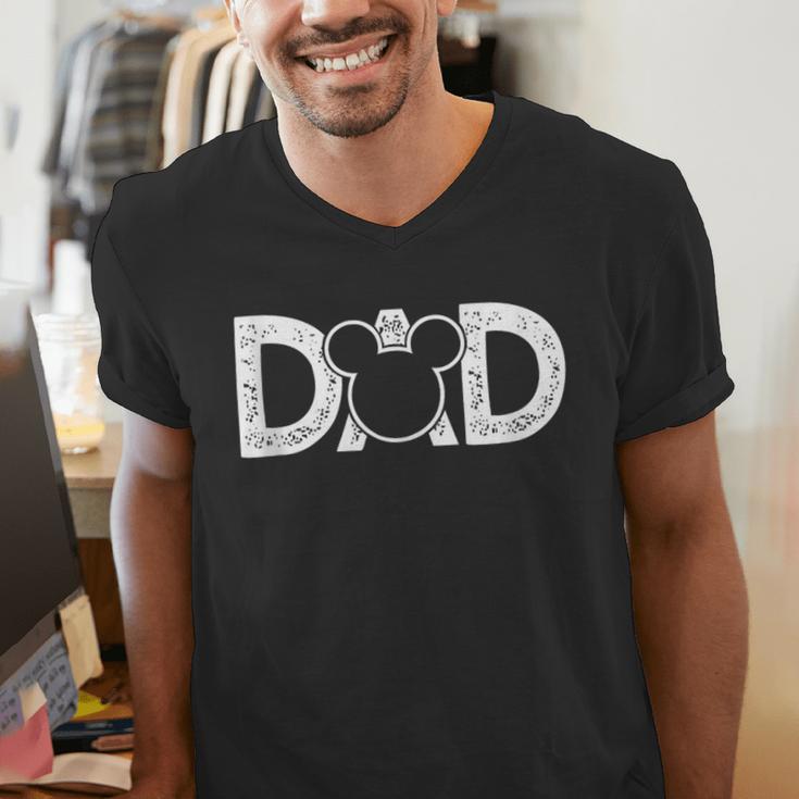 Disney Mickey Mouse Dad Small Men's V-Neck T-Shirt