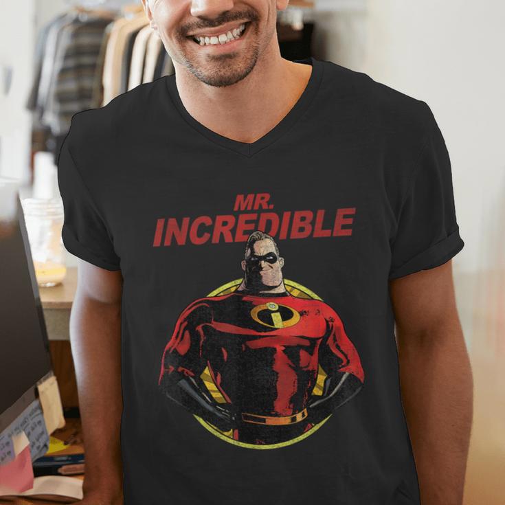 Disney Pixar The Incredibles 2 Mr Incredible Vintage Dad Men's V-Neck T-Shirt