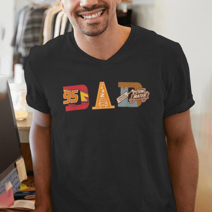 Disney And Pixar’s Cars Cozy Cone Dad Father’s Day Birthday Men's V-Neck T-Shirt Disney And Pixar’s Cars Cozy Cone Dad Father’s Day Birthday Men's V-Neck T-Shirt