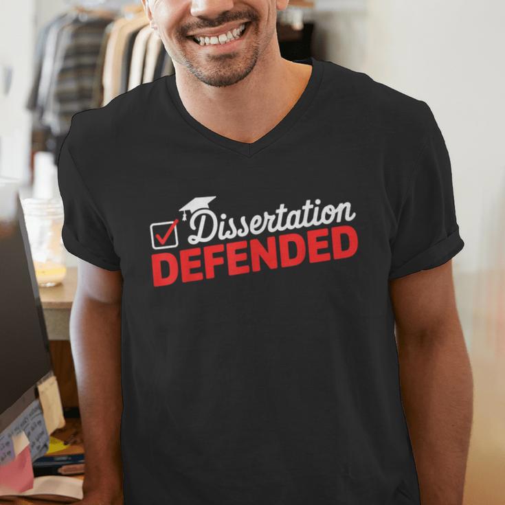 Dissertation Defended PhD Graduate PhD Graduation 2025 Men's V-Neck T-Shirt