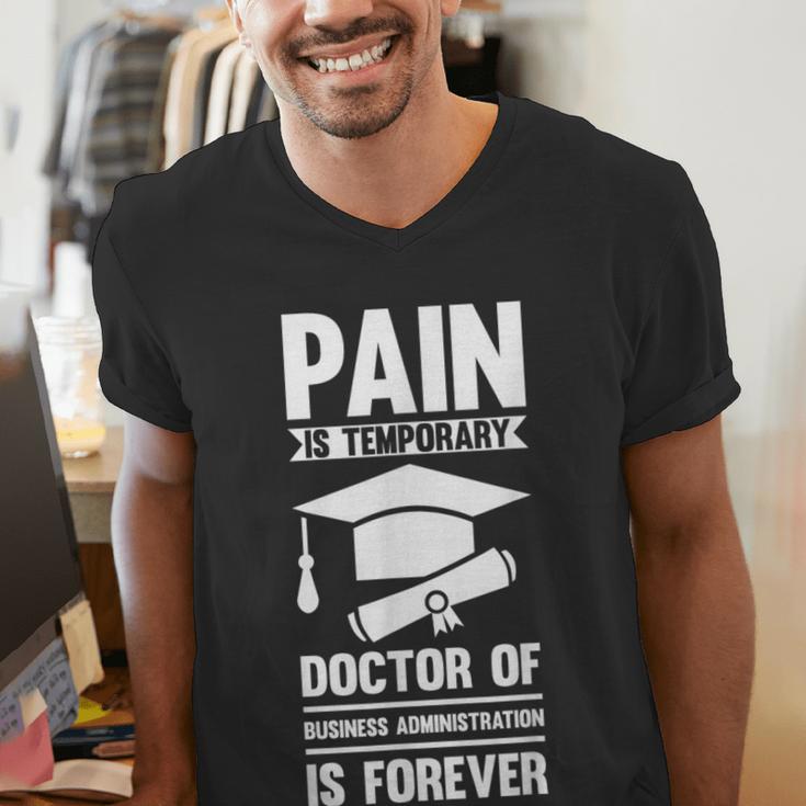 Doctorate Is Forever- Graduation Achievement DBA Doctorate Men's V-Neck T-Shirt