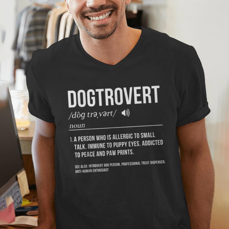 Dog Definition Introvert Dog Lover Dogtrovert Men's V-Neck T-Shirt Dog Definition Introvert Dog Lover Dogtrovert Men's V-Neck T-Shirt