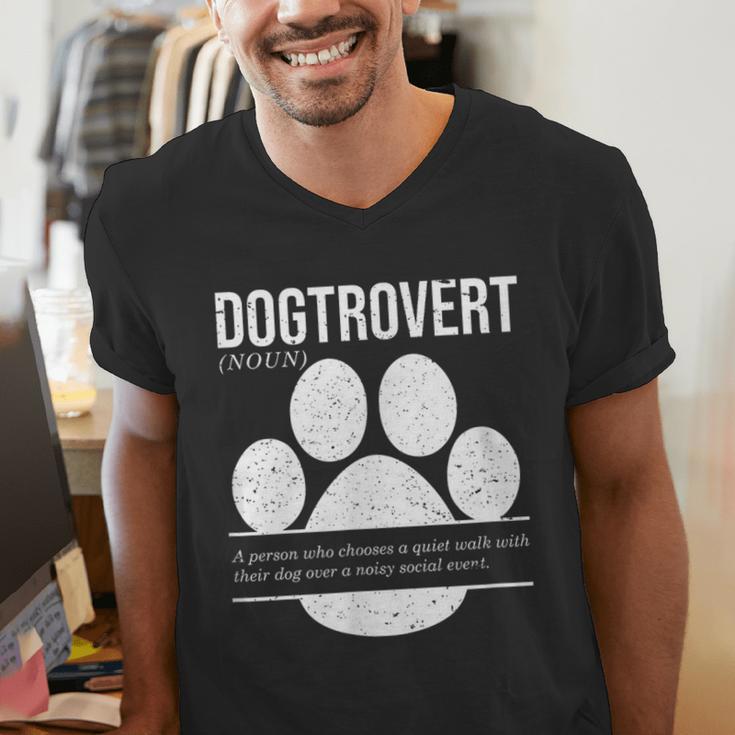 Dogtrovert Definition Introvert Dog Lover For Men Women Girls Kids Men's V-Neck T-Shirt