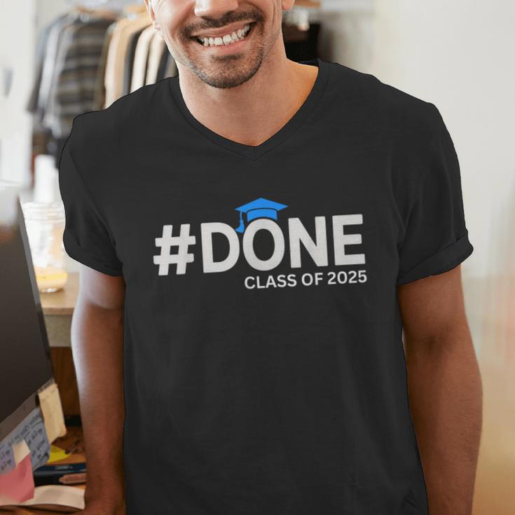 Done Class Of 2025 Graduation So Done Senior 2025 Grad Men's V-Neck T-Shirt