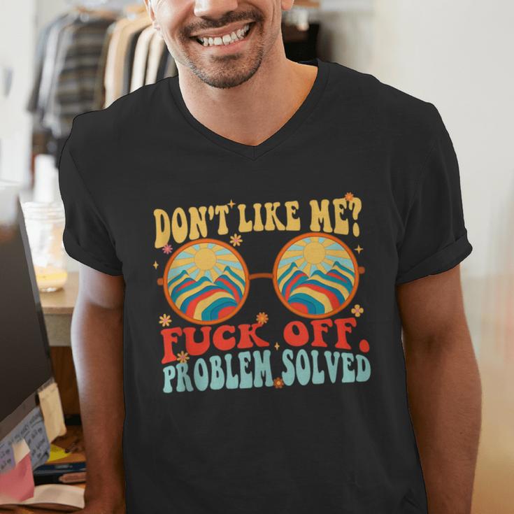 Don't Like Me Antisocial Introvert & Anti Social Men's V-Neck T-Shirt Don't Like Me Antisocial Introvert & Anti Social Men's V-Neck T-Shirt