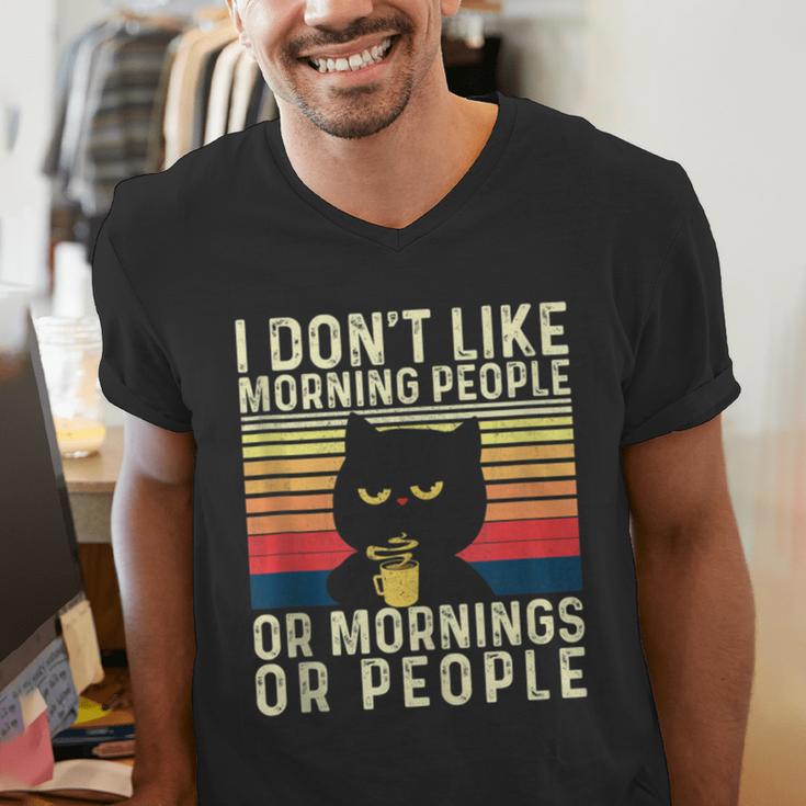 I Don't Like Morning People Introvert Introverted Antisocial Men's V-Neck T-Shirt I Don't Like Morning People Introvert Introverted Antisocial Men's V-Neck T-Shirt