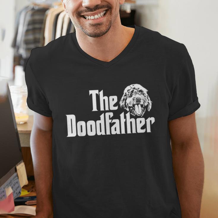 The Doodlefather Golden Doodle Dad Dog Goldendoodle Men's V-Neck T-Shirt The Doodlefather Golden Doodle Dad Dog Goldendoodle Men's V-Neck T-Shirt