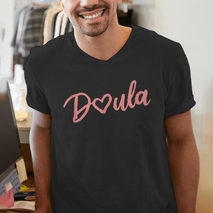 Doula Shirt Tee Heart Midwife Childbirth Graduation Men's V-Neck T-Shirt