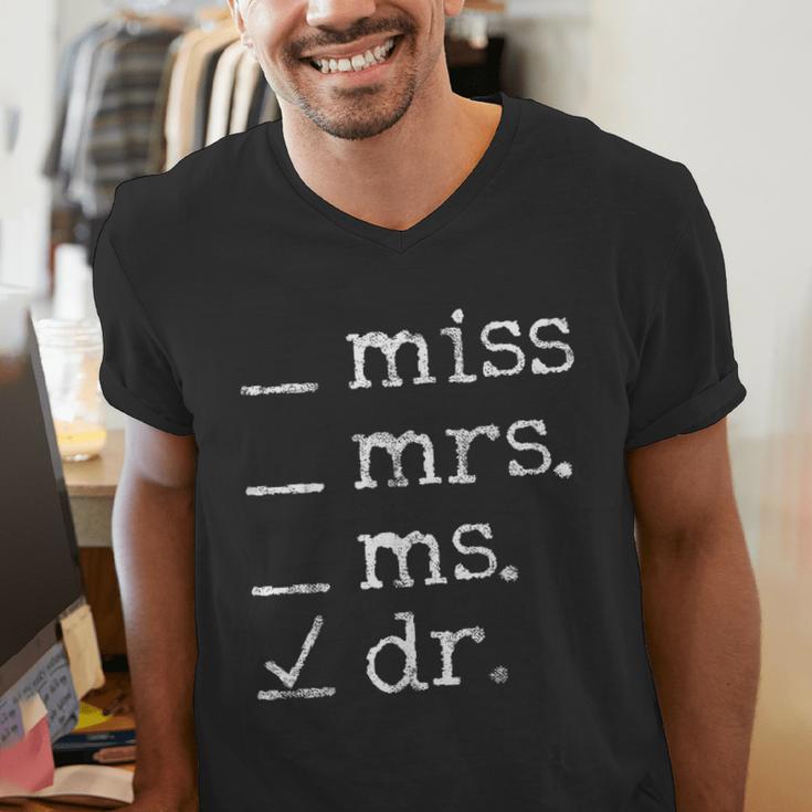 Dr Doctor Doctorate PhD Graduation Men's V-Neck T-Shirt
