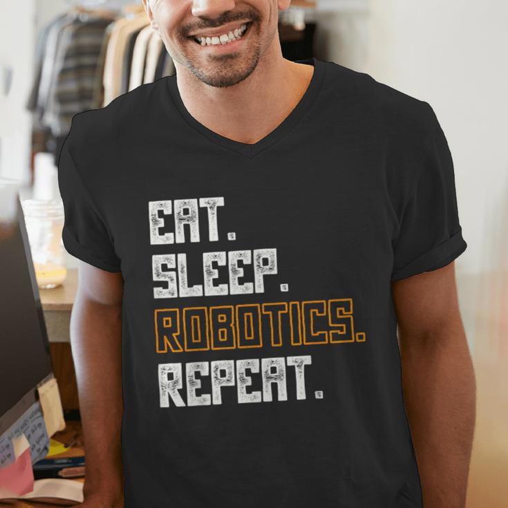 Eat Sleep Robotics Repeat Shirt Graduation Men's V-Neck T-Shirt