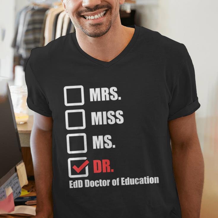 EdD Doctor Of Education Dr Doctorate Graduation Men's V-Neck T-Shirt