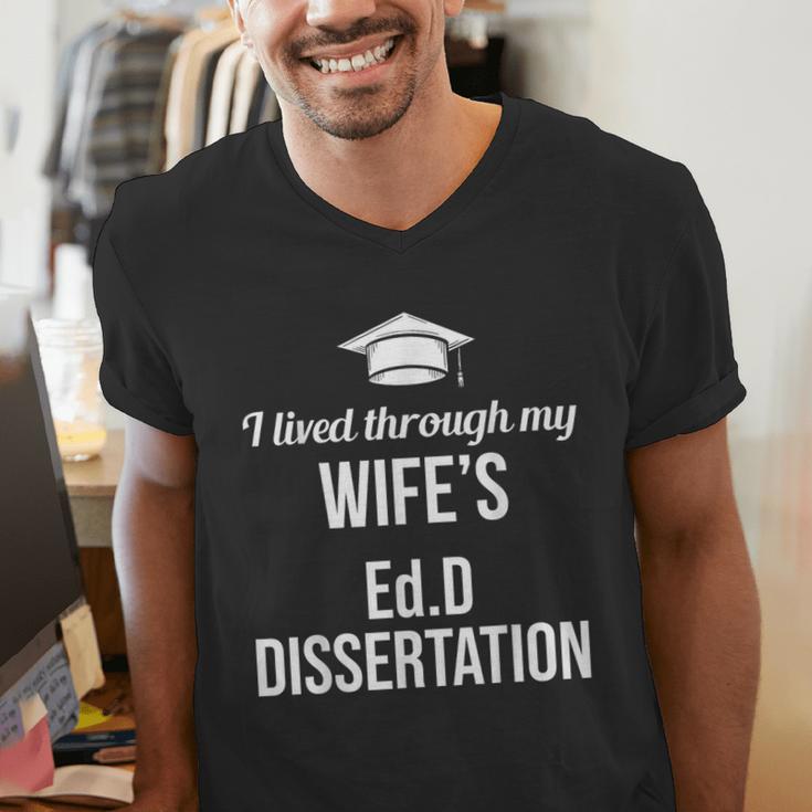 EDD Doctor Of Education EdD Wife Doctorate Graduation Men's V-Neck T-Shirt