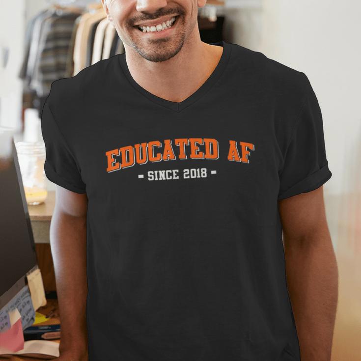 Educated AF 2018 Graduation Men's V-Neck T-Shirt