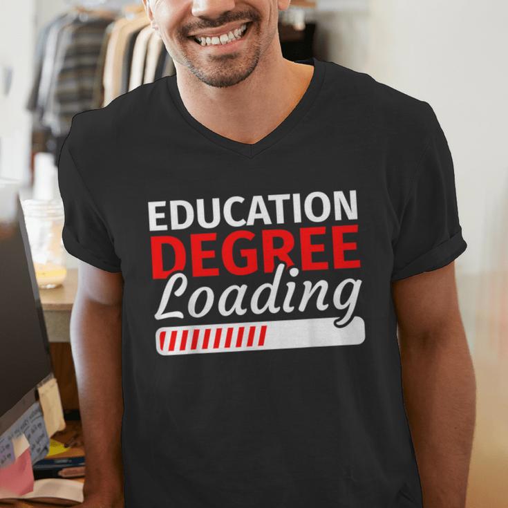 Education Major Shirts Teaching Degree Loading Graduation Men's V-Neck T-Shirt
