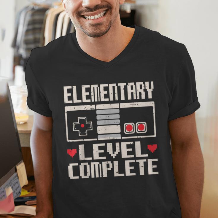 Elementary Level Complete Gamer Class Of 2025 Graduation Men's V-Neck T-Shirt