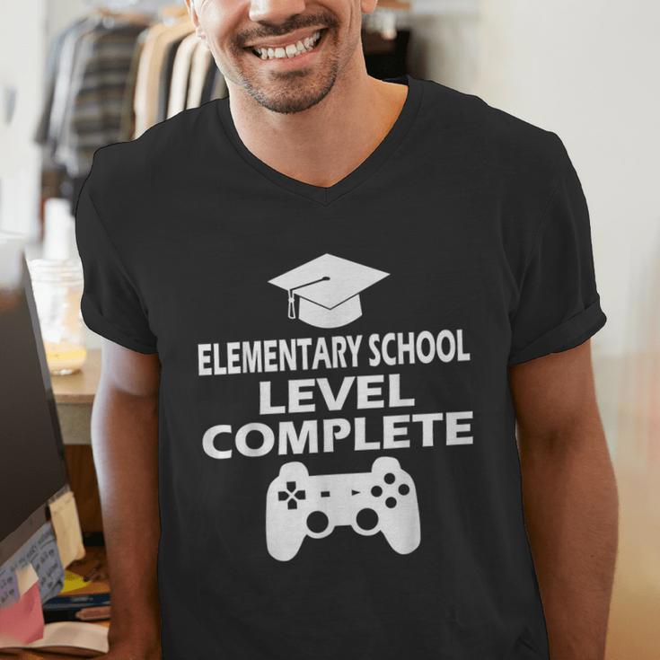 Elementary School Level Complete Gamer Graduation Day 2024 Men's V-Neck T-Shirt