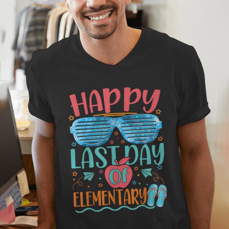 Elementary Teacher Student Graduation Last Day School Men's V-Neck T-Shirt
