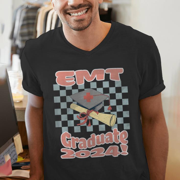 EMT Graduation Class Of 2024 Emergency Medical Tech Medic Men's V-Neck T-Shirt
