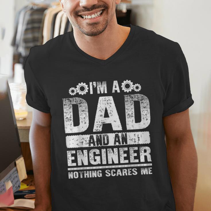 Engineer Dad Art For Men Father Day Engineering Lovers Men's V-Neck T-Shirt Engineer Dad Art For Men Father Day Engineering Lovers Men's V-Neck T-Shirt