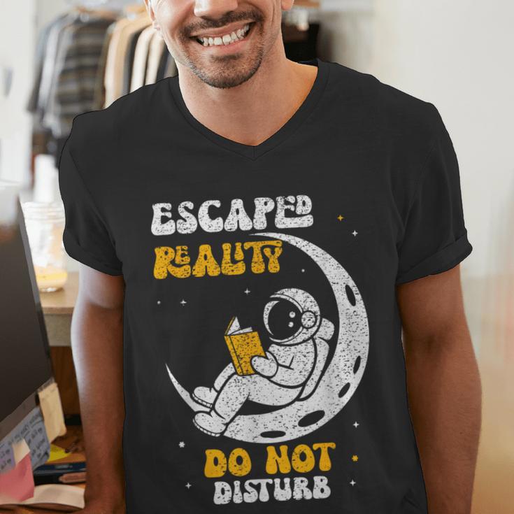 Escaped Reality Do Not Disturb Book Lover Men's V-Neck T-Shirt