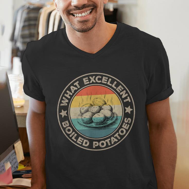 What Excellent Boiled Potatoes Retro Book Vintage Literature Men's V-Neck T-Shirt What Excellent Boiled Potatoes Retro Book Vintage Literature Men's V-Neck T-Shirt