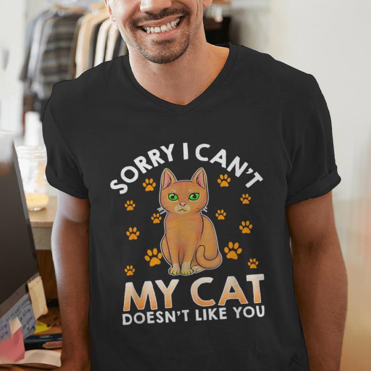 Excuse For Introverts My Cat Doesnt Like You Cat Men's V-Neck T-Shirt Excuse For Introverts My Cat Doesnt Like You Cat Men's V-Neck T-Shirt