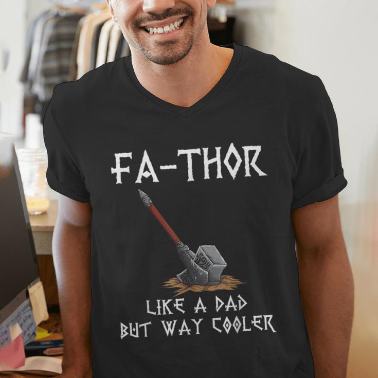 FA-Thor Fathers Day Tshirt Dad Father Men's V-Neck T-Shirt