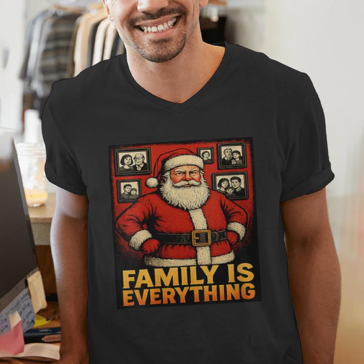 Family Christmas Retro Santa Holiday Nostalgia Vibes Men's V-Neck T-Shirt