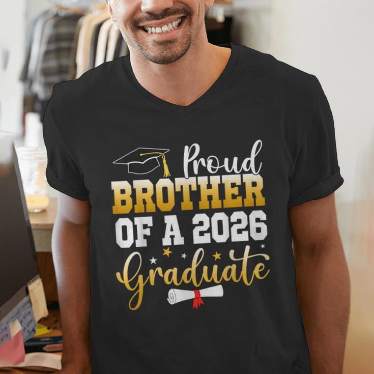 Family Graduation Party Proud Brother Of A 2026 Graduate Men's V-Neck T-Shirt