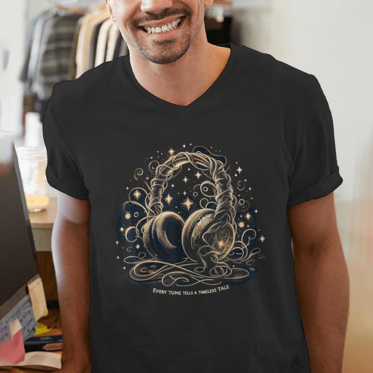 Fantasy Audiobook Voice Acting Book Lover Audiobook Men's V-Neck T-Shirt